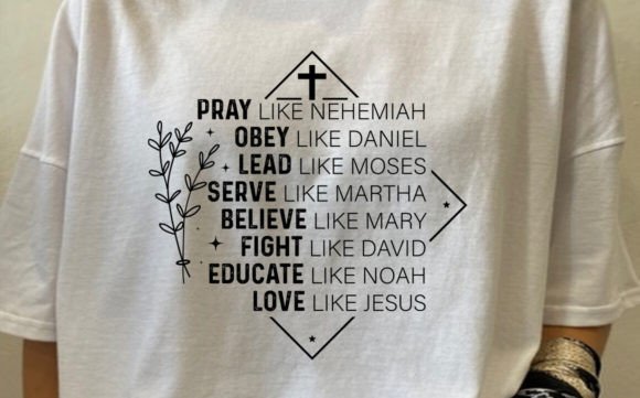 Christian Shirts, Pray Like Nehemiah: A Graphic Design Asset for T-Shirt Designs