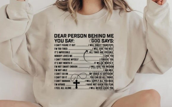 God Says Hoodie Design SVG for Christian Graphics & T-Shirt Branding