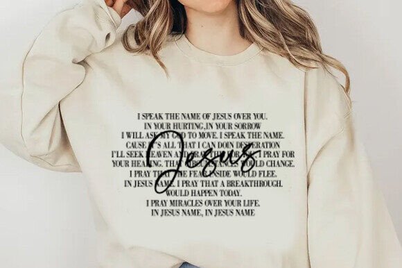 I Speak the Name of Jesus SVG Graphics & T-Shirt Designs