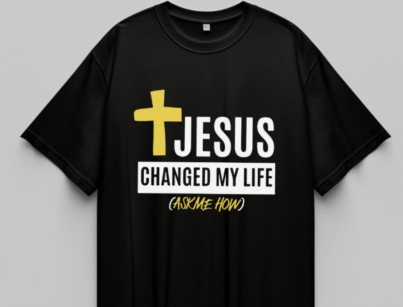 Jesus Changed My Life SVG: A Faith-Focused Graphic for T-Shirt Designs and Marketing Visuals