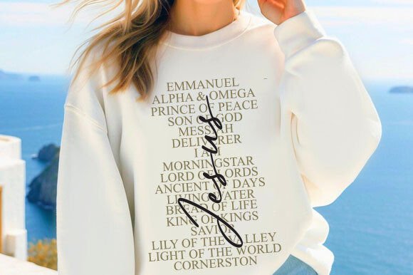 Jesus Christian Sweatshirt SVG & EPS Graphics for T-Shirt Designs