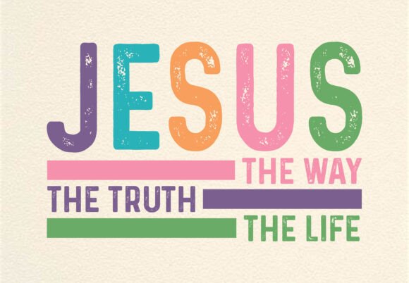 Jesus the Way Svg Png Retro Graphics & T-Shirt Designs