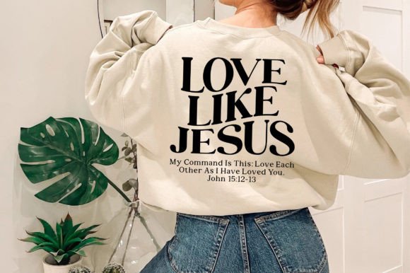 Love Like Jesus PNG, Christian SVG for T-Shirt Designs & Brand Graphics