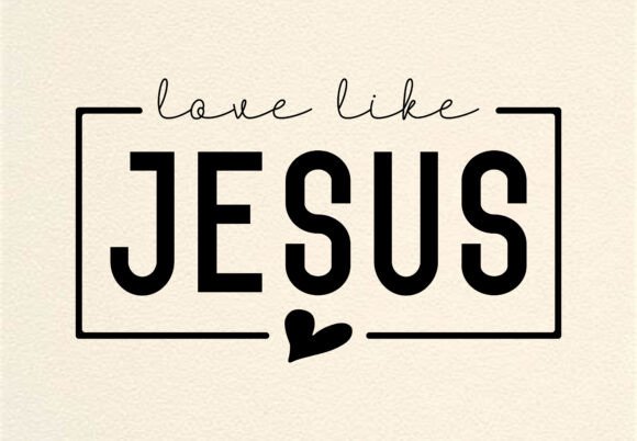 Love Like Jesus Retro Graphics & T-Shirt Designs