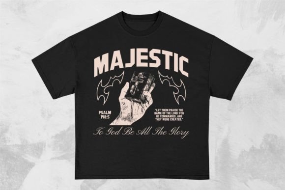 Majestic Christian T-Shirt Design – Premium Graphics for Faith-Based Content Publishers